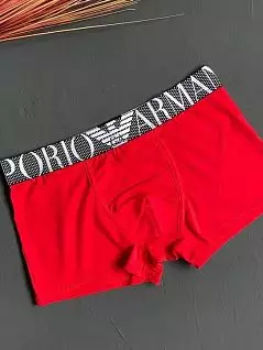 Привлекательные боксеры из хлопковой ткани красного цвета Emporio Armani RT45649
